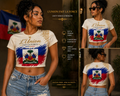 Studio 84 Women’s Haitian Flag Day Crop Top 🇭🇹 | L’Union Fait La Force